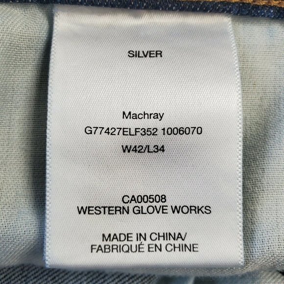 Silver Jeans Machray Classic Fit Straight Leg Big & Tall 42 x 34 Actual 44 x 34 - Picture 4 of 11